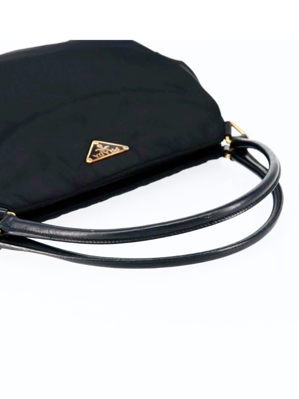 Prada Black Nylon Single-Handle Shoulder Bag with Gold hardware! Offers welcome! - Picture 16 of 16